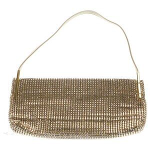 Saint Laurent Paris Suzanne Pave Crystal Satin Leather Shoulder Bag Top Handle